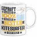 Kitesurfer Geschenk Lustiger Spruch für Kitesurfer Geschenkidee Bester Kitesurfer Der Welt Weiß Trendation