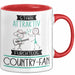 Country-Fan Tasse Geschenk Becher Stark Attraktiv Furchtlos Country-Fan Lustige Geschenkidee Rot Trendation