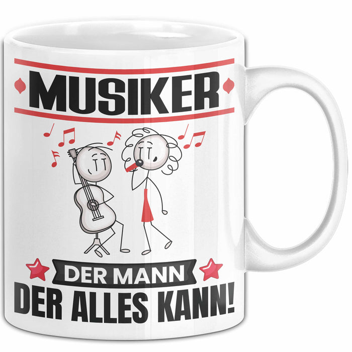 Musiker Tasse Geschenk für Musiker Der Mann Der Alles Kann Geschenkidee zum Geburtstag Weiß Trendation