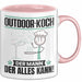 Outdoor-Koch Tasse Geschenk für Outdoor-Koch Der Mann Der Alles Kann Geschenkidee zum Geburtstag Rosa Trendation