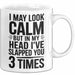 Sarkasmus Tasse Geschenk Slapped You 3 Times In My Head Geschenkidee Lustig Weiß Trendation