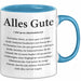 Büroarbeit Kollege Abschied Tasse Geschenk Lustige Geschenkidee Spruch Alles Gute Blau Trendation