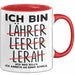 Lehrer Tasse Geschenk Ich Bin Lehrer Ich Arbeite An Einer Schule Geschenkidee Rot Trendation