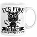 Lustige Tasse Geschenk It's Fine I'm Fine Everything Is Fine Kaffee-Becher Geschenkidee Frauen Sarkasmus Humor Weiß Trendation