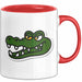 Krokodil Tier Tasse Geschenk Lustige Geschenkidee Spruch Rot Trendation