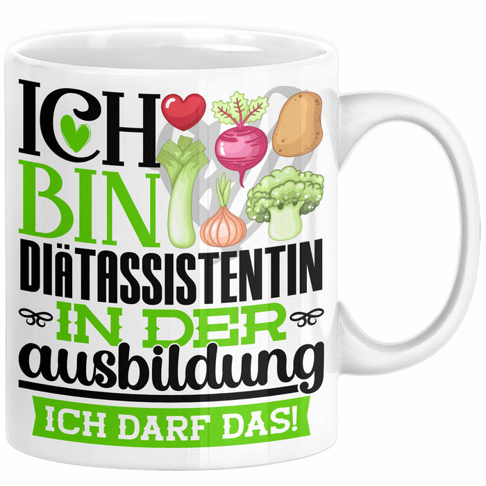 Diätassistentin Ausbildung Start Geschenk Tasse Ich Bin Diätassistentin In Der Ausbildung Ich Darf Das Kaffee-Becher Geschenkidee Weiß Trendation