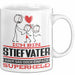 Stiefvater Geschenk Tasse Ich Bin Stiefvater Aber Sag Doch Einfach Superheld Lustige Geschenkdiee für Stiefvater Kaffee-Becher Weiß Trendation