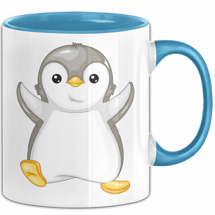 Lustige Pinguin Tasse Geschenk Pinguin-Liebhaber Blau Trendation