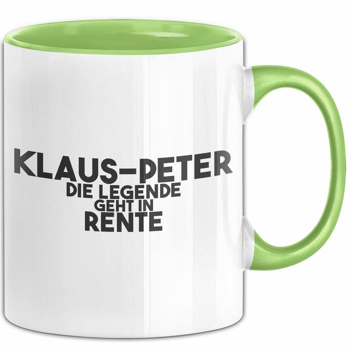 Klaus-Peter Tasse Klaus-Peter – Die Legende Geht In Rente Geschenk