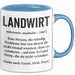 Bauer Sarkastisch Sarkasmus Tasse Geschenk Lustige Geschenkidee Spruch Landwirt Definition Blau Trendation