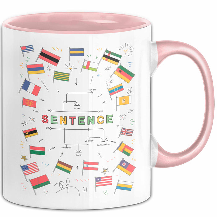 Sprachen Nerd Tasse Geschenk Lustige Geschenkidee Spruch Für Polyglotten Rosa Trendation