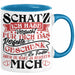Valentinstag Tasse Geschenk für Ihn Sie Männer Für Paare Freundin Geschenkidee Kaffee-Becher Liebe Ich Hab Versucht Für Dich Das Geschenk Zu Finden Aber Du Hast Ja Bereits Mich Blau Trendation
