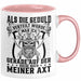 Forstwirt Geschenk Tasse Waldarbeiter Axt Holz Hacken Totenkopf Wikinger Kaffee-Becher für Holzfäller Rosa Trendation