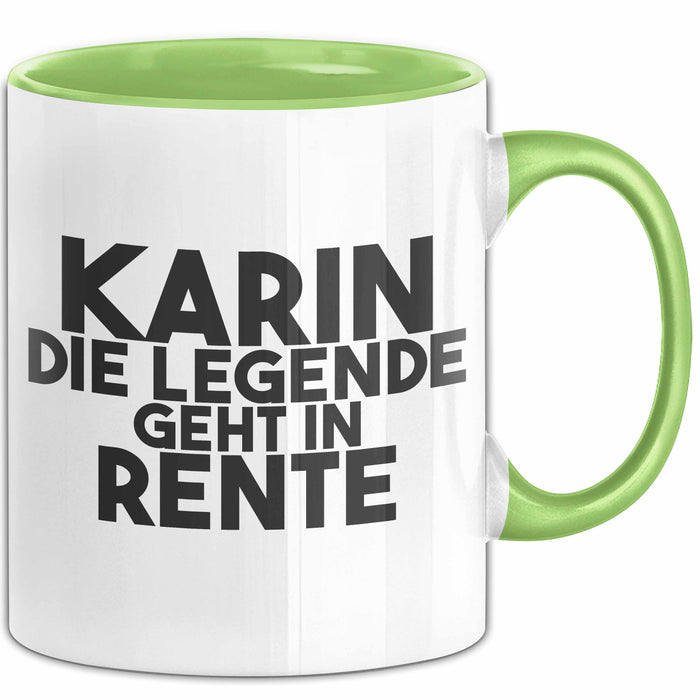 Karin Tasse Karin – Die Legende Geht In Rente Geschenk