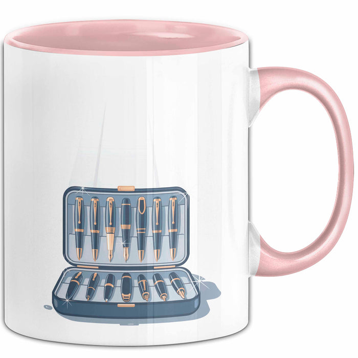 Stift Sammler Tasse Geschenk Lustige Geschenkidee Spruch Für Schreibwerkzeug Fans Rosa Trendation