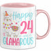 24er Geburtstag Tasse Geschenk Happy 24 And Glamarous Llama Alpaka Liebhaber Geschenkidee zum Geburtstag Rosa Trendation