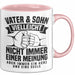 Vater & Sohn Tasse Geschenk Zum Vatertag Vielleicht Nicht Immer Einer Meinung Rosa Trendation