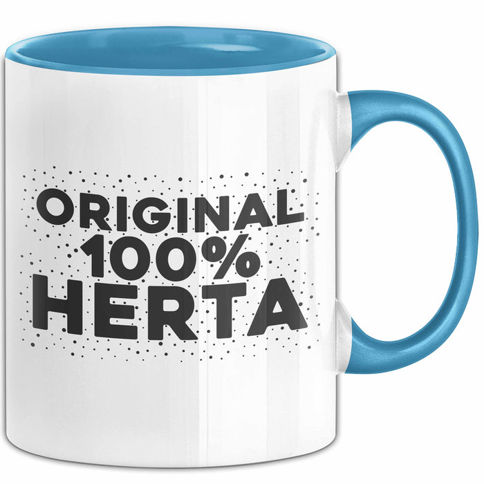Herta Tasse Original 100% Herta Geschenk Blau Trendation