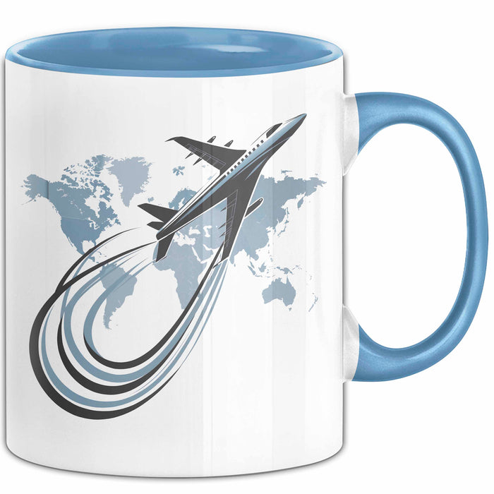 Pilot Tasse Geschenkidee Flugliebhaber Lustiger Spruch Geschenkidee Lustig Blau Trendation