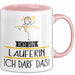 Geschenk für Läuferin Tasse Lustige Geschenkidee Geburtstag Ich Bin Läuferin Ich Darf Das Rosa Trendation