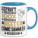 Comic-Sammler Geschenk Lustiger Spruch für Comic-Sammler Geschenkidee Bester Comic-Sammler Der Welt Blau Trendation