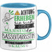 Bassgitarristin Tasse Geschenk Lustiger Spruch Bitte Erheben Sie Sich Seine Majestät Die Bassgitarristin Betritt Den Raum Blau Trendation