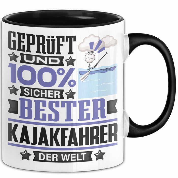 Kajakfahrer Geschenk Lustiger Spruch für Kajakfahrer Geschenkidee Bester Kajakfahrer Der Welt Schwarz Trendation