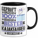 Kajakfahrer Geschenk Lustiger Spruch für Kajakfahrer Geschenkidee Bester Kajakfahrer Der Welt Schwarz Trendation