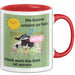 Meme Tasse Geschenk Lustiger Becher Katze Die Sonne Scheint So Fein Doch Auch Das Bett Ist Astrein Rot Trendation