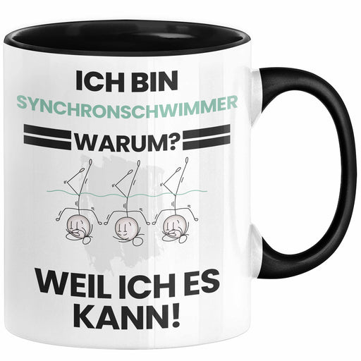 Synchronschwimmer Geschenk Tasse Lustiger Spruch Ich Bin Synchronschwimmer Warum Weil Ich Es Kann Geschenkidee Bester Synchronschwimmer Geburtstag Kaffee-Becher Trendation