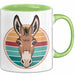 Retro Esel Tasse Geschenk Lustige Geschenkidee Spruch Grün Trendation