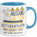 Reittherapeutin Tasse Geschenk Lustig Abstand Halten Hochleistungs-Reittherapeutin Mit Drang Zur Perfektion Bei Der Arbeit Blau Trendation