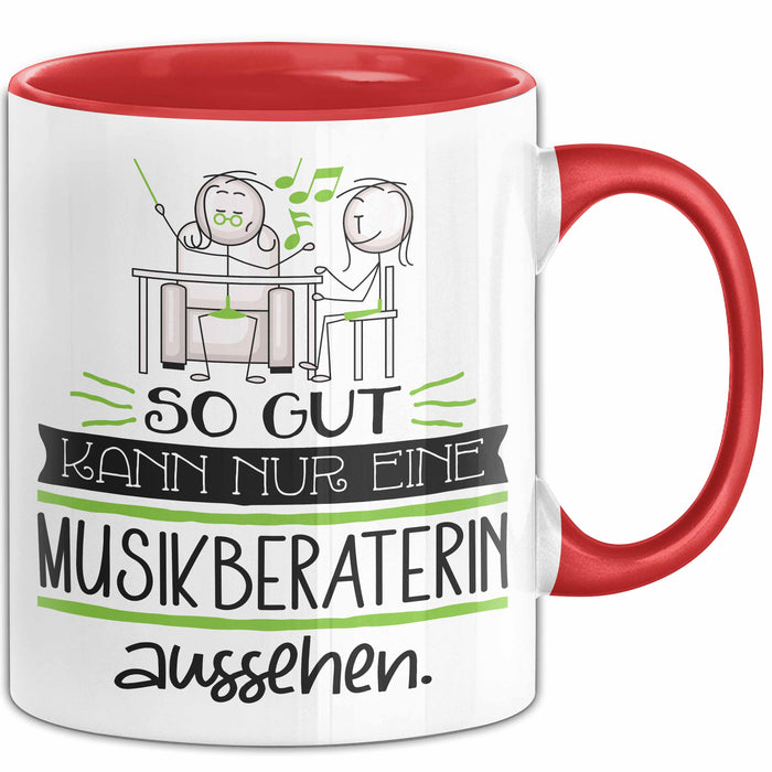 Musikberaterin Geschenk Tasse So Gut Kann Nur Eine Musikberaterin Aussehen Geschenkidee Geburtstag Weihnachten Lustig Rot Trendation