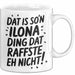 Ilona Tasse Geschenk Dat Is So'n Ilona Ding Dat Raffste Eh Nicht Geschenkidee Becher mit Name Weiß Trendation