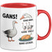 Gans Tier Gänse Bauer Tasse Becher Geschenk Lustige Geschenkidee Spruch Gänsearten Rot Trendation