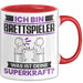 Brettspieler Tasse Geschenk für Brettspieler Geburtstag Lustiger Spruch Kaffee-Becher Was Ist Deine Superkraft Rot Trendation