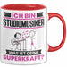 Studiomusiker Tasse Geschenk für Studiomusiker Geburtstag Lustiger Spruch Kaffee-Becher Was Ist Deine Superkraft Rot Trendation