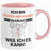 Pilates-Enthusiast Geschenk Tasse Lustiger Spruch Ich Bin Pilates-Enthusiast Warum Weil Ich Es Kann Geschenkidee Bester Pilates-Enthusiast Geburtstag Kaffee-Becher Rosa Trendation