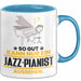 Jazz-Pianist Geschenk Tasse So Gut Kann Nur Ein Jazz-Pianist Aussehen Geschenkidee Kaffee-Becher Blau Trendation