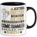 Comic-Sammler Geschenk Tasse Lustiger Spruch Erheben Sie Sich Der Comic-Sammler Betritt den Raum Schwarz Trendation