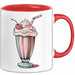 Milchshake Fan Tasse Geschenkidee Dessertgetränk Liebhaber Rot Trendation