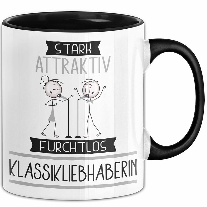 Klassikliebhaberin Tasse Geschenk Becher Stark Attraktiv Furchtlos Klassikliebhaberin Lustige Geschenkidee Trendation