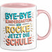 Grundschüler Tasse Geschenk Lustige Geschenkidee Spruch Bye Bye Kindergarten Rosa Trendation