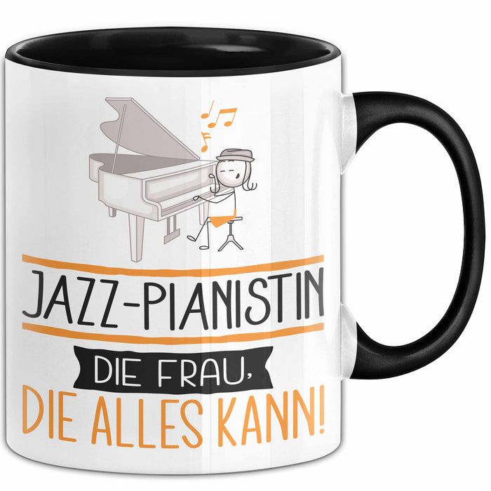 Jazz-Pianistin Geschenk Tasse Becher Die Frau Die Allen Kann Geschenkidee für eine Jazz-Pianistin Lustig Trendation