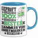 SammlervonBriefmarken Geschenk Lustiger Spruch für SammlervonBriefmarken Geschenkidee Bester SammlervonBriefmarken Der Welt Blau Trendation