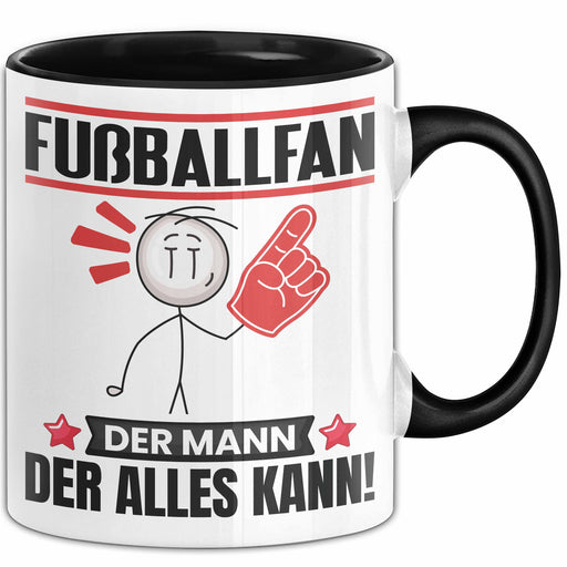 Fußballfan Tasse Geschenk für Fußballfan Der Mann Der Alles Kann Geschenkidee zum Geburtstag Schwarz Trendation