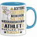 Athlet Geschenk Tasse Lustiger Spruch Erheben Sie Sich Der Athlet Betritt den Raum Blau Trendation