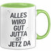 Jutta Tasse Geschenk Alles Ist Gut Jutta Ist Jetz Da Geschenkidee Becher mit Name Grün Trendation