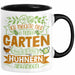 Hobby-Gärtner Geschenk Tasse Ich Möchte Nur In Meinem Garten Arbeiten Hühner Liebhaber Landwirt Bauer Geschenkidee Kaffee-Becher Schwarz Trendation
