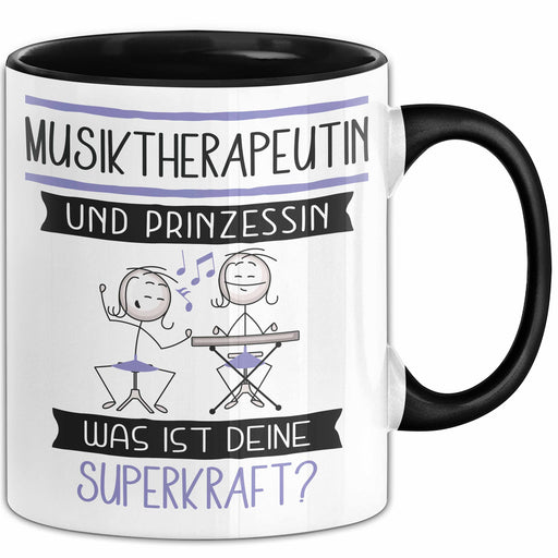 Musiktherapeutin Und Prinzessin Tasse Geschenk Für Eine Musiktherapeutin Geburtstag Was Ist Deine Superkraft Trendation